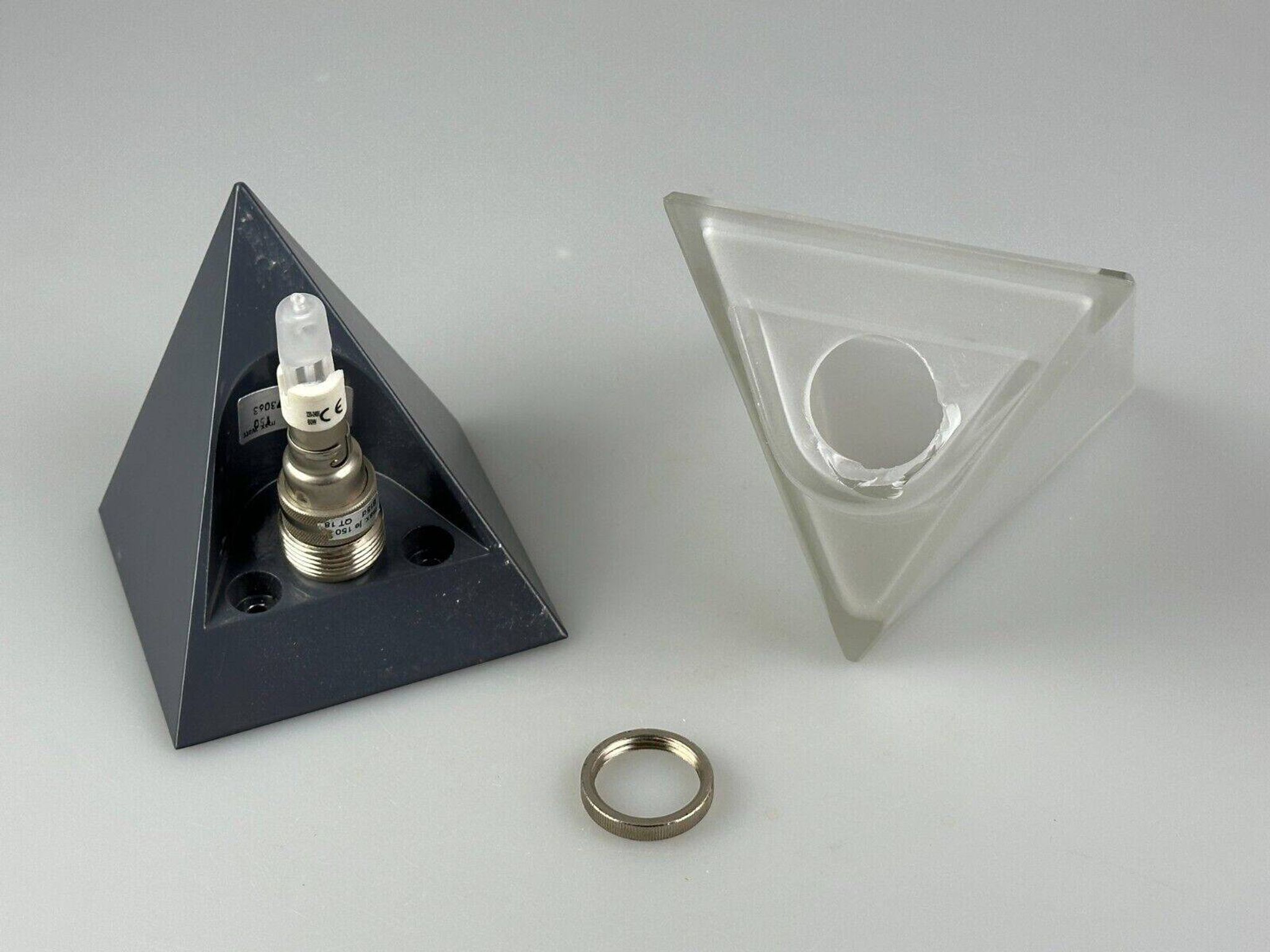60s 70s Peill & Putzler Cube wall lamp Wall Sconce Ice Glass Space Age