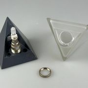 60s 70s Peill & Putzler Cube wall lamp Wall Sconce Ice Glass Space Age