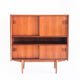 Vintage teak buffet with sliding doors, France 1960
