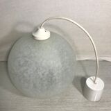 Suspension ancienne boule globe verre multicouche années 70 vintage