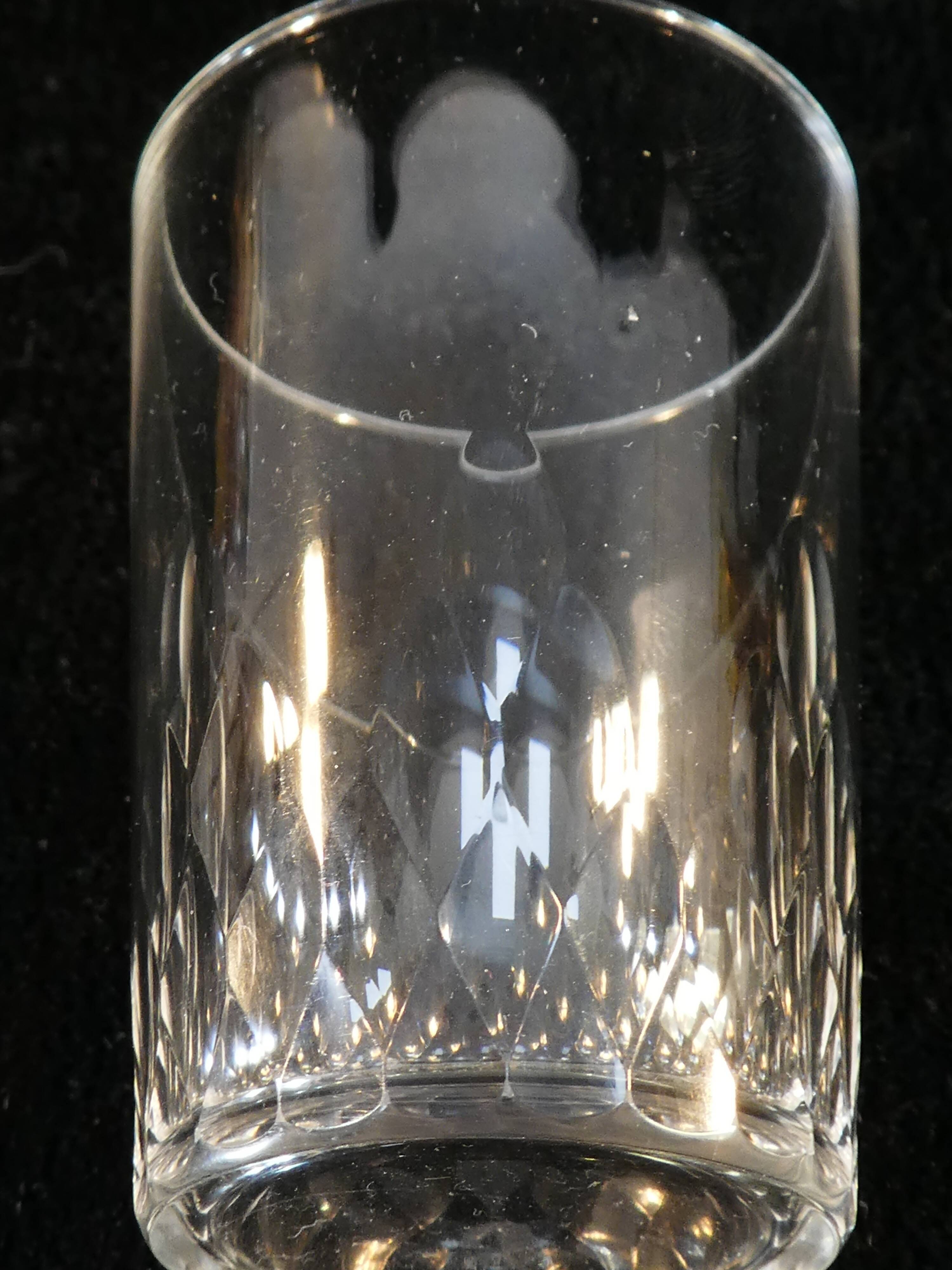 Baccarat model richelieu 6 glasses crystal cups 6.8 cm