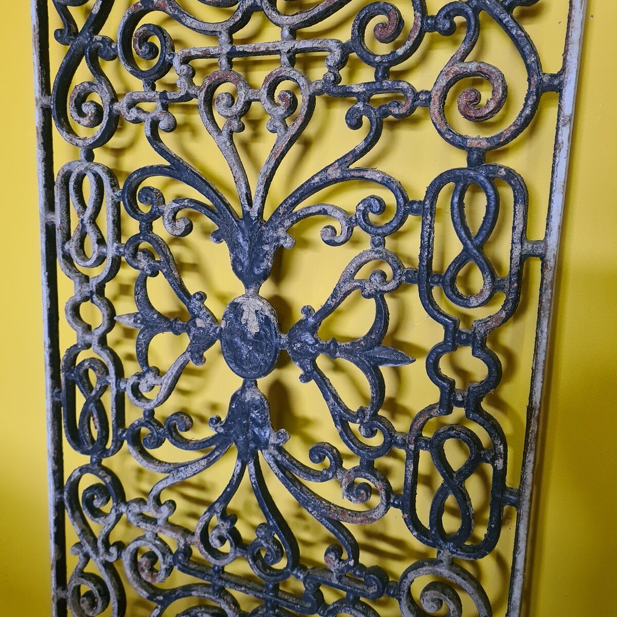Old french cast iron door fence, 1950s