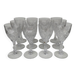 12 grands verres en cristal - saint