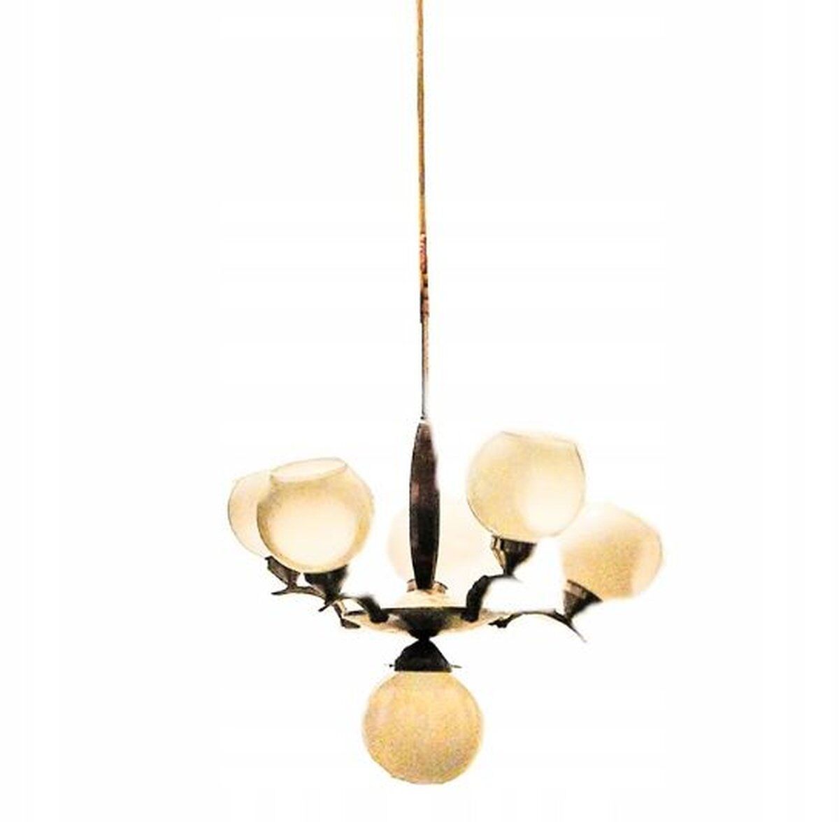 Chandelier Art Déco, Pologne, années 1950
