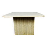 Square travertine coffee table