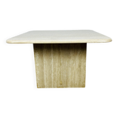 Square travertine coffee table