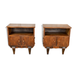 Art Deco bedsides walnut 1930 / 1940