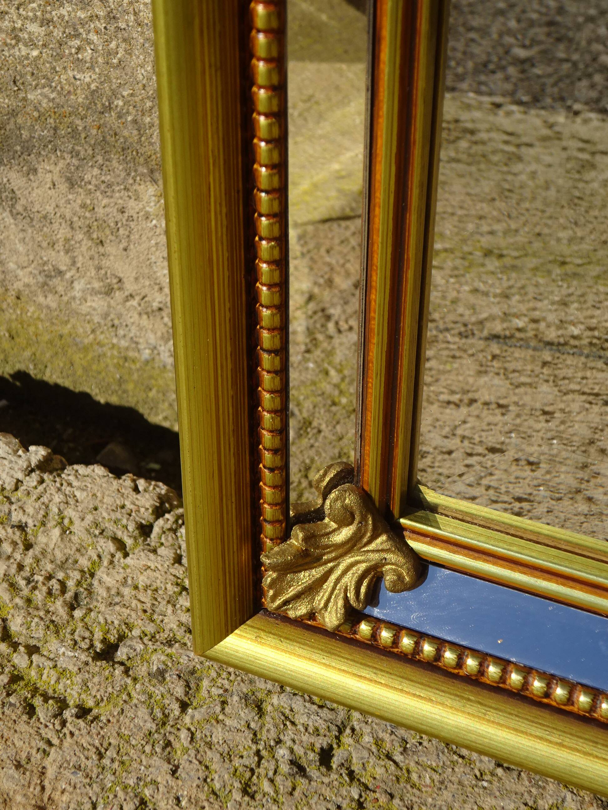 Miroir à parecloses, fleurs de lys, 99cmx30cm