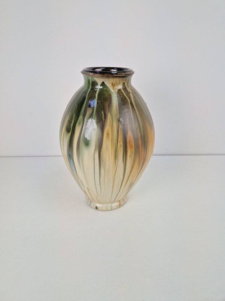 Glazed Stoneware Vase by Grégoire Lebon, Belgium, 1940s
