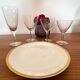 Set of 2 engraved glass water glasses 14 cl