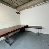 Vintage Danish design mid century wood steel Sibast executive desk