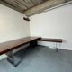 Vintage Danish design mid century wood steel Sibast executive desk