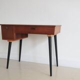 Vintage teak desk on black legs