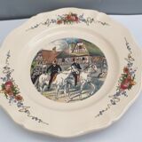 Set of 5 flat plates vintage faïence de Sarreguemines