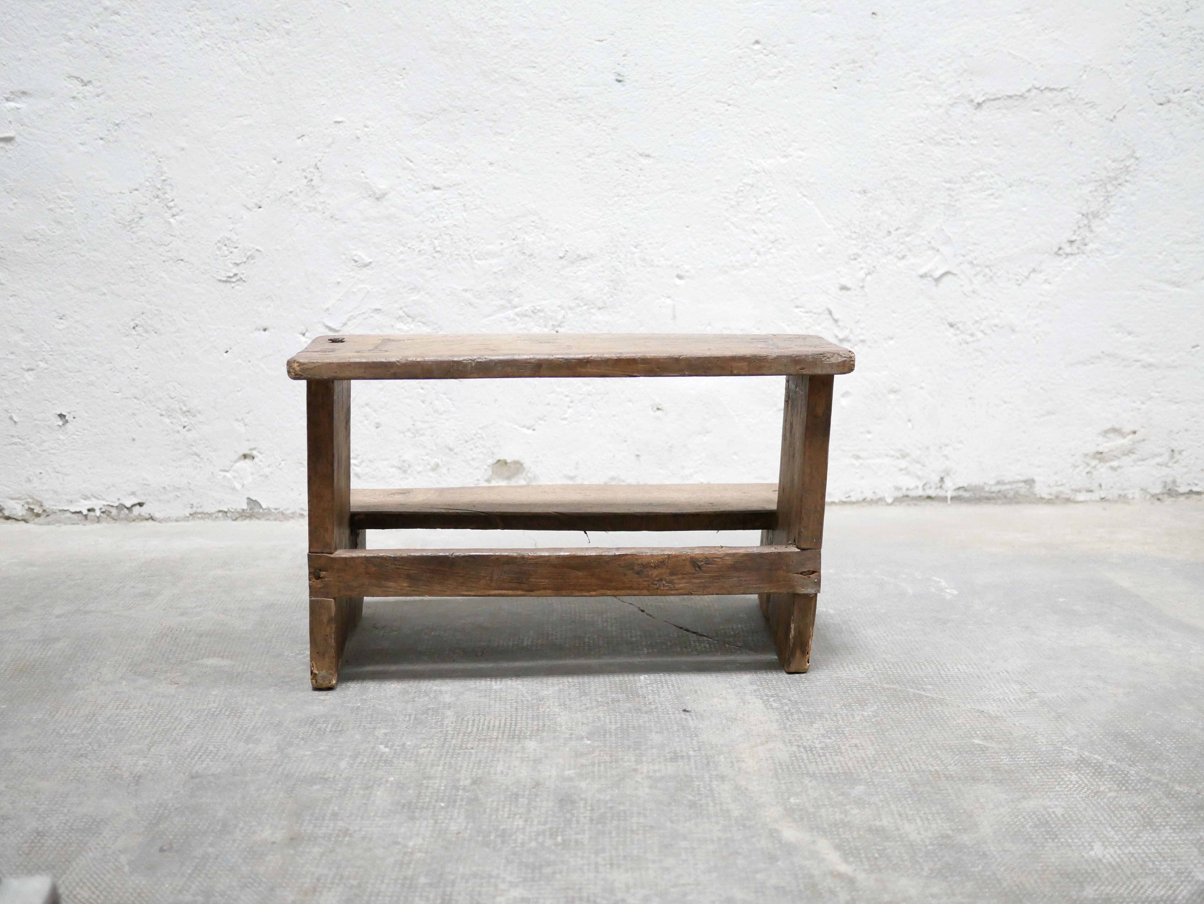 Workshop step, antique wooden stool