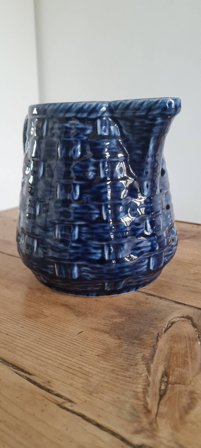 Sarreguemines earthenware pitcher