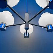 Lustre Space Age opaline chrome années 70