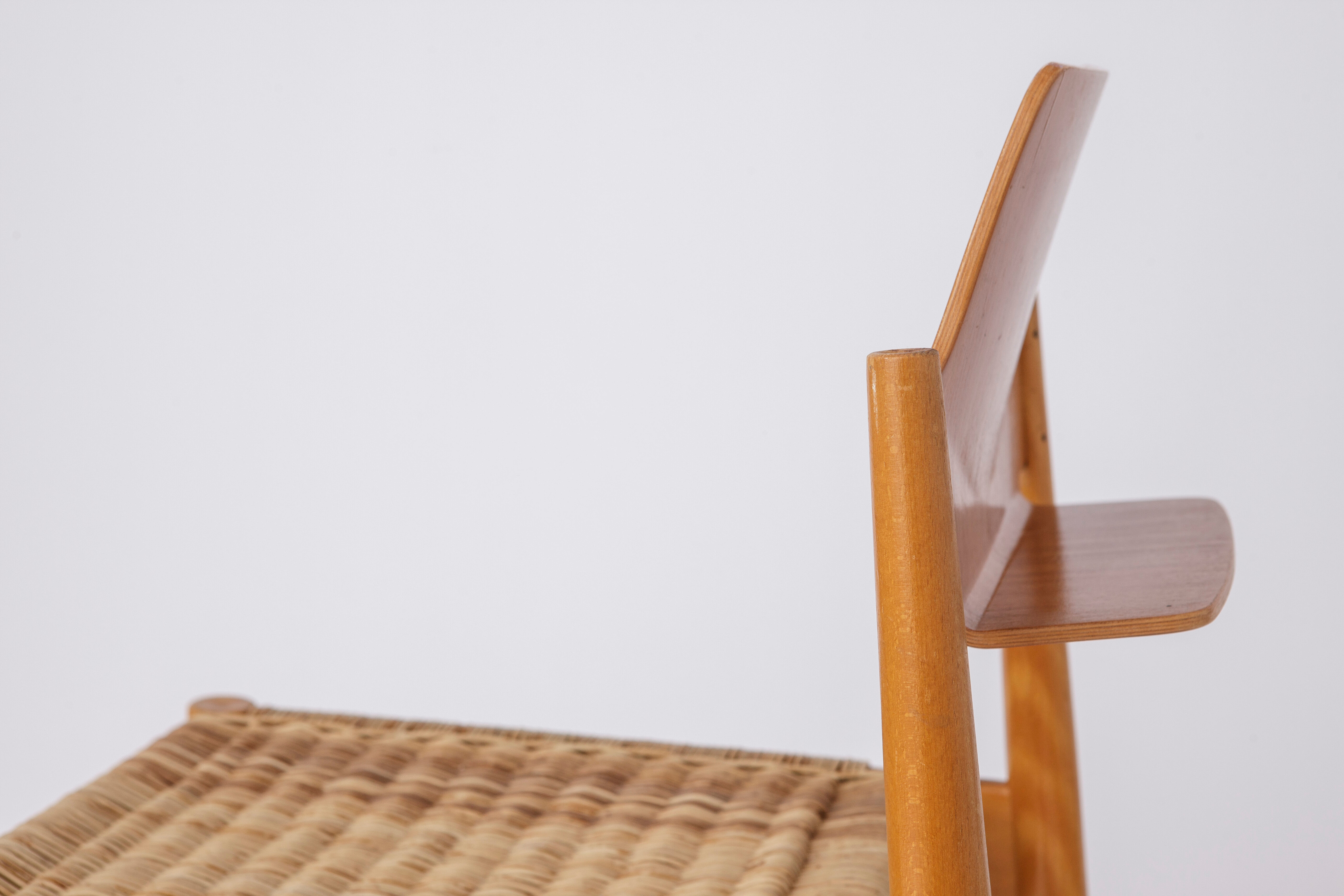 4 vintage chairs by Egon Eiermann bauhaus, Germany, 1950s