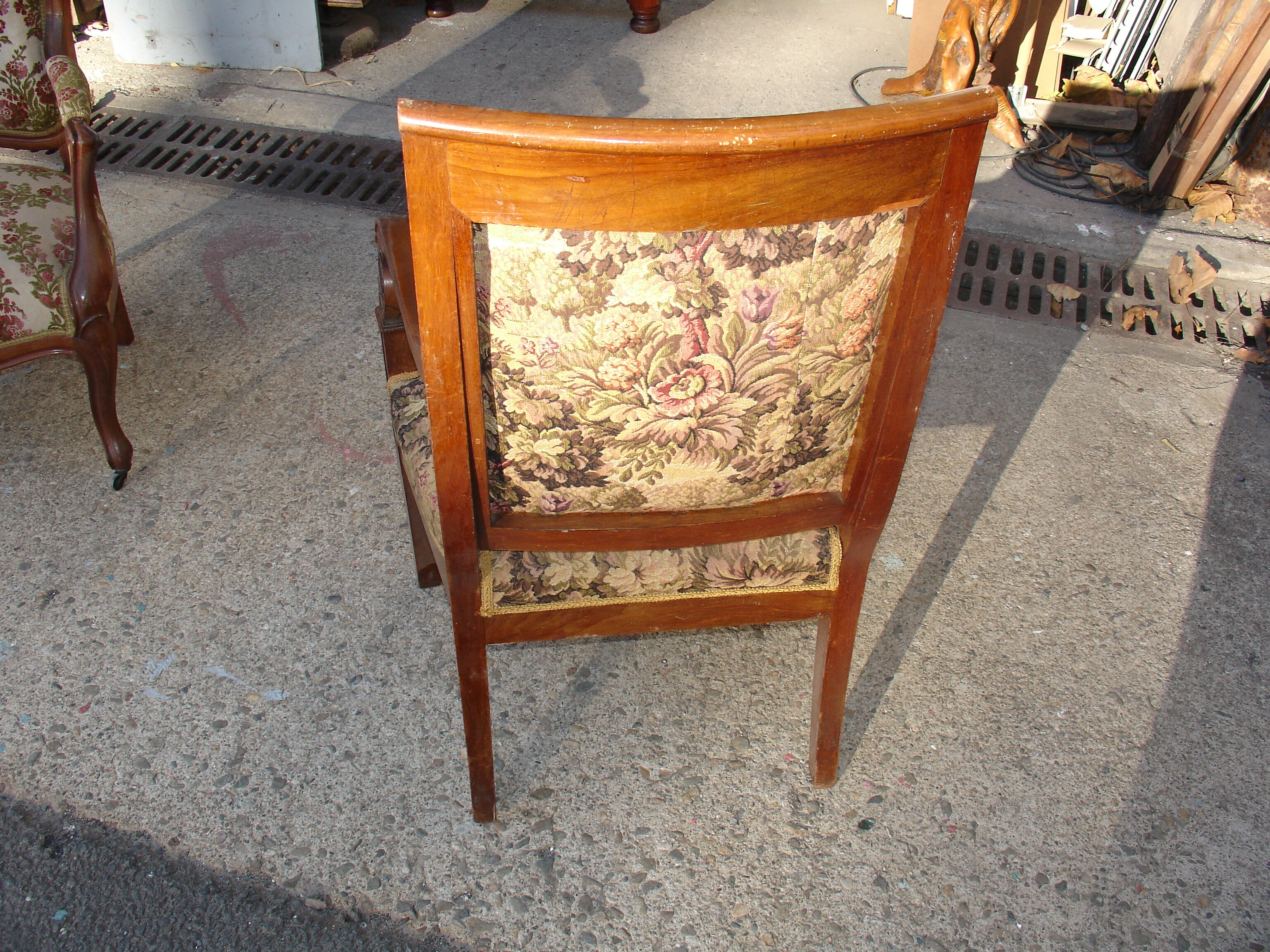 Walnut armchair from the Consulate period