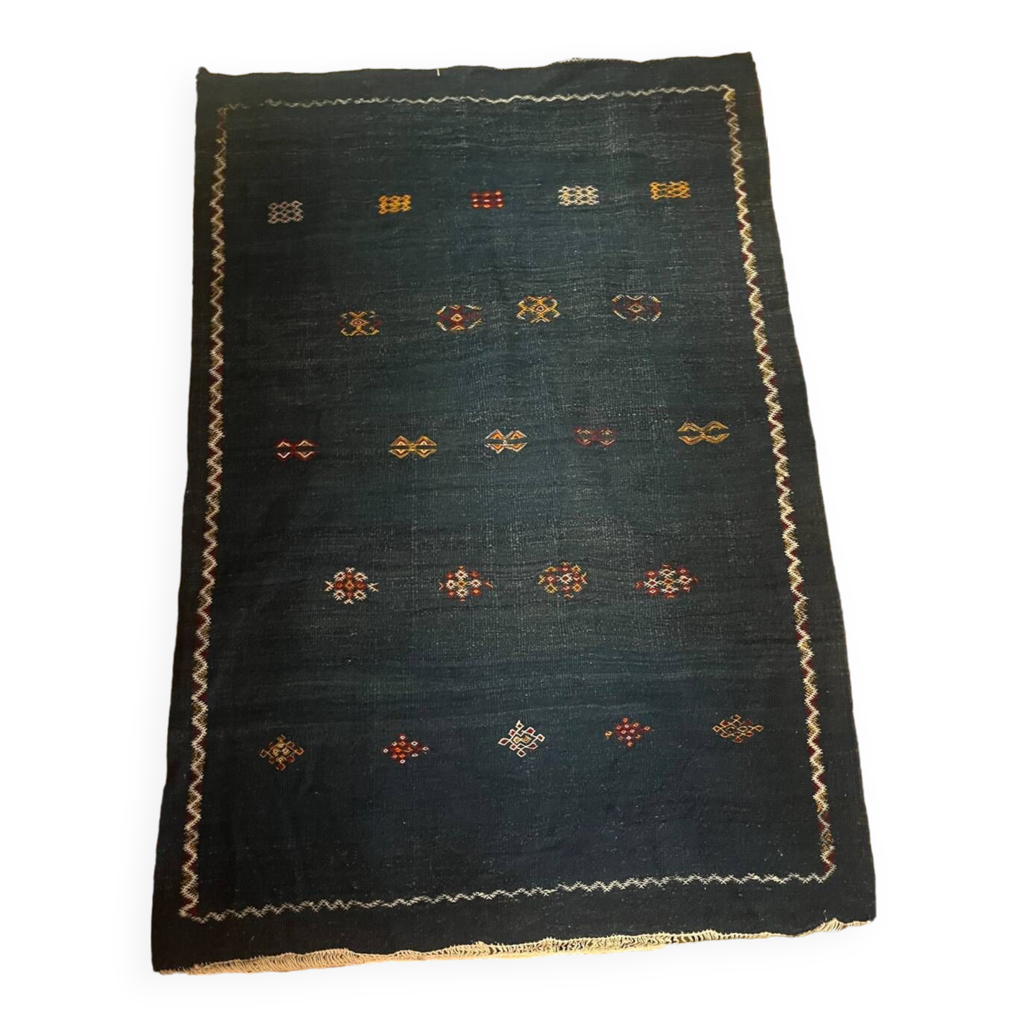 Hand-woven Moroccan rug