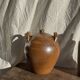 Large round stoneware jar