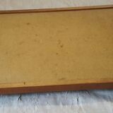 Art Deco mahogany top over glass