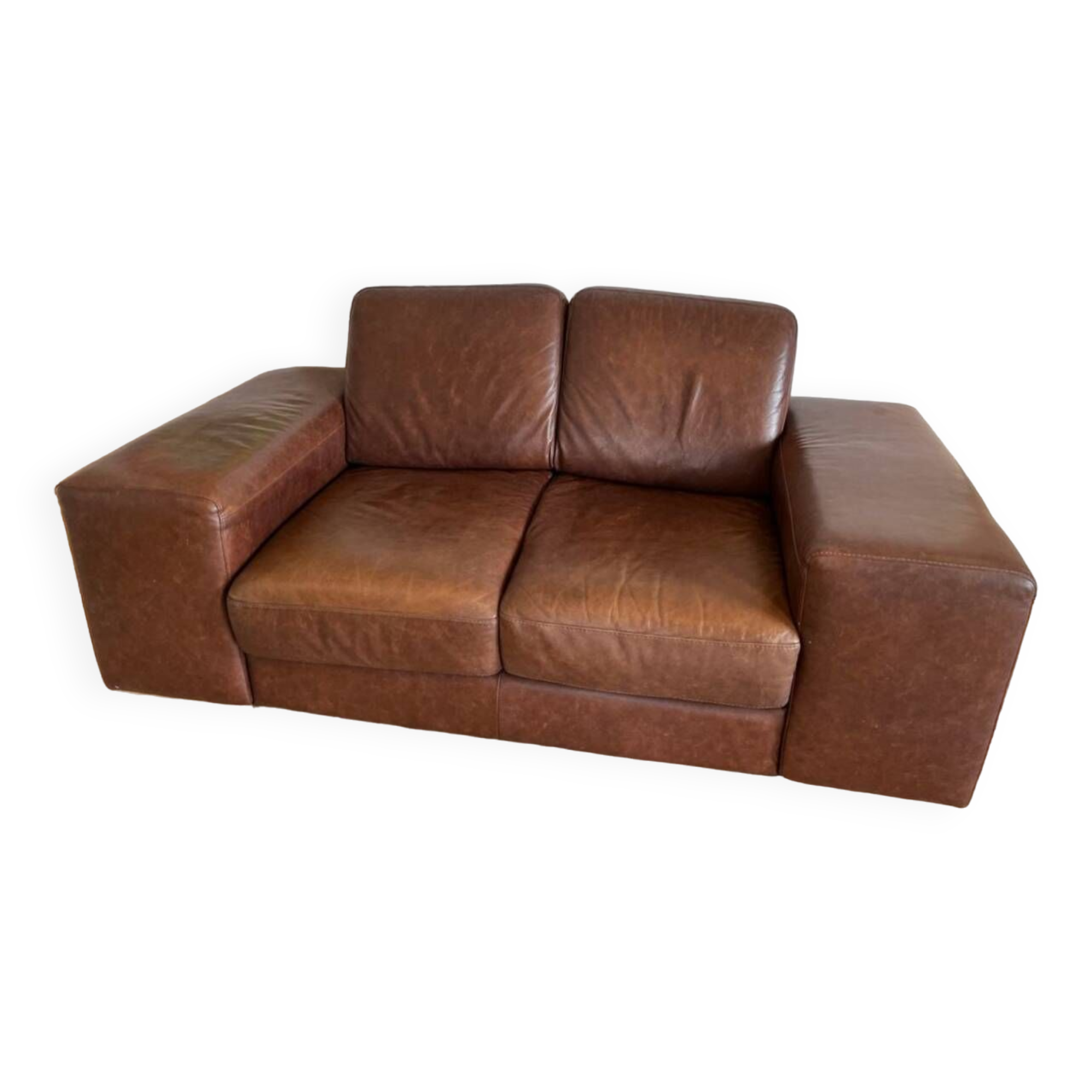 Vintage 2 seater leather sofa