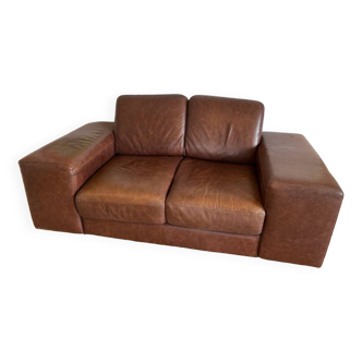 Vintage 2 seater leather sofa