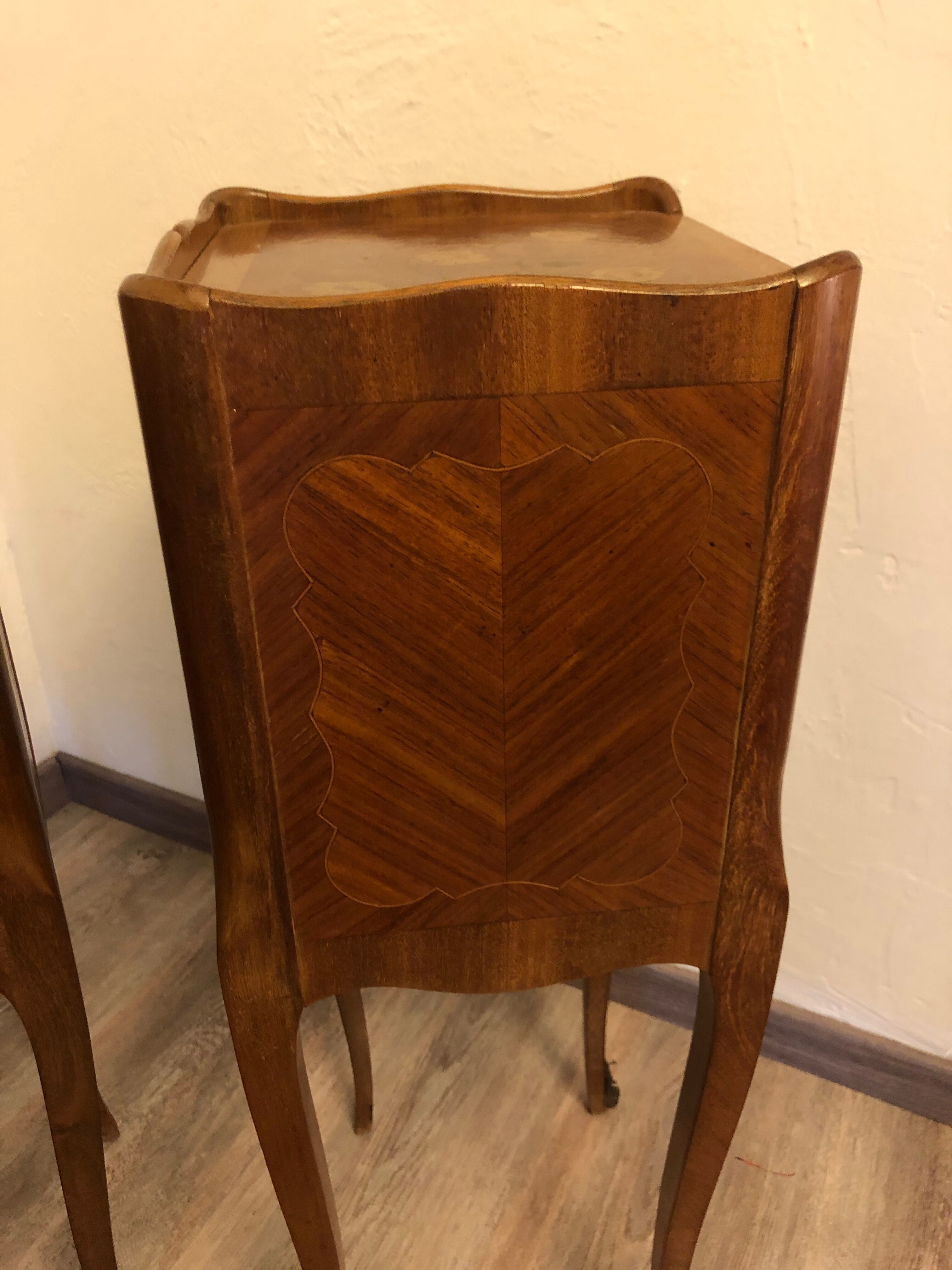 Pair of bedsides Louis XV rosewood marquetry