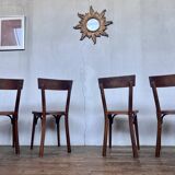 Series of 4 parisian bistro chairs troquet style baumann, fischel, kohn, lutherma
