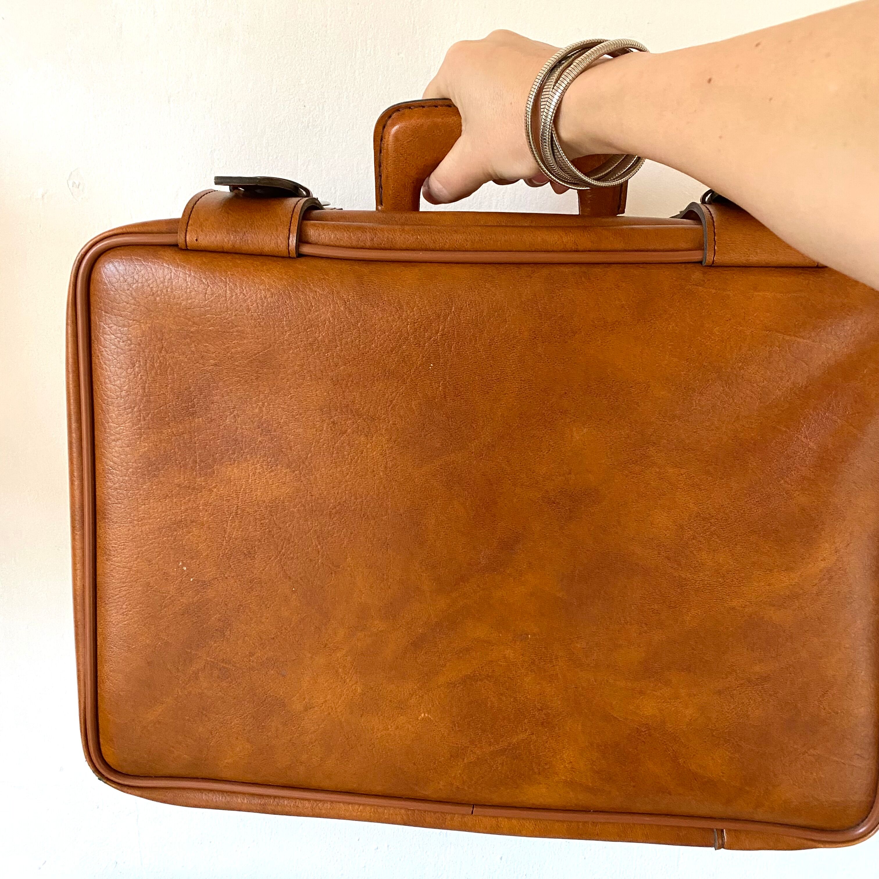 Vintage imitation leather suitcase
