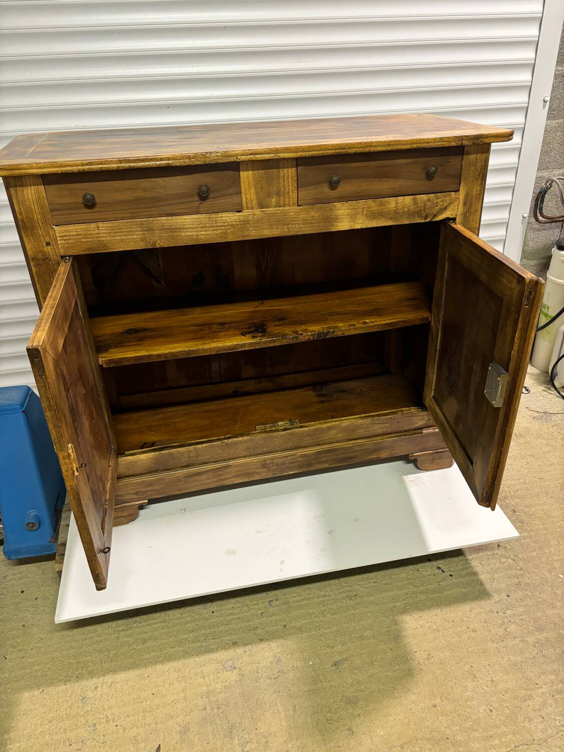 Low sideboard with two old doors