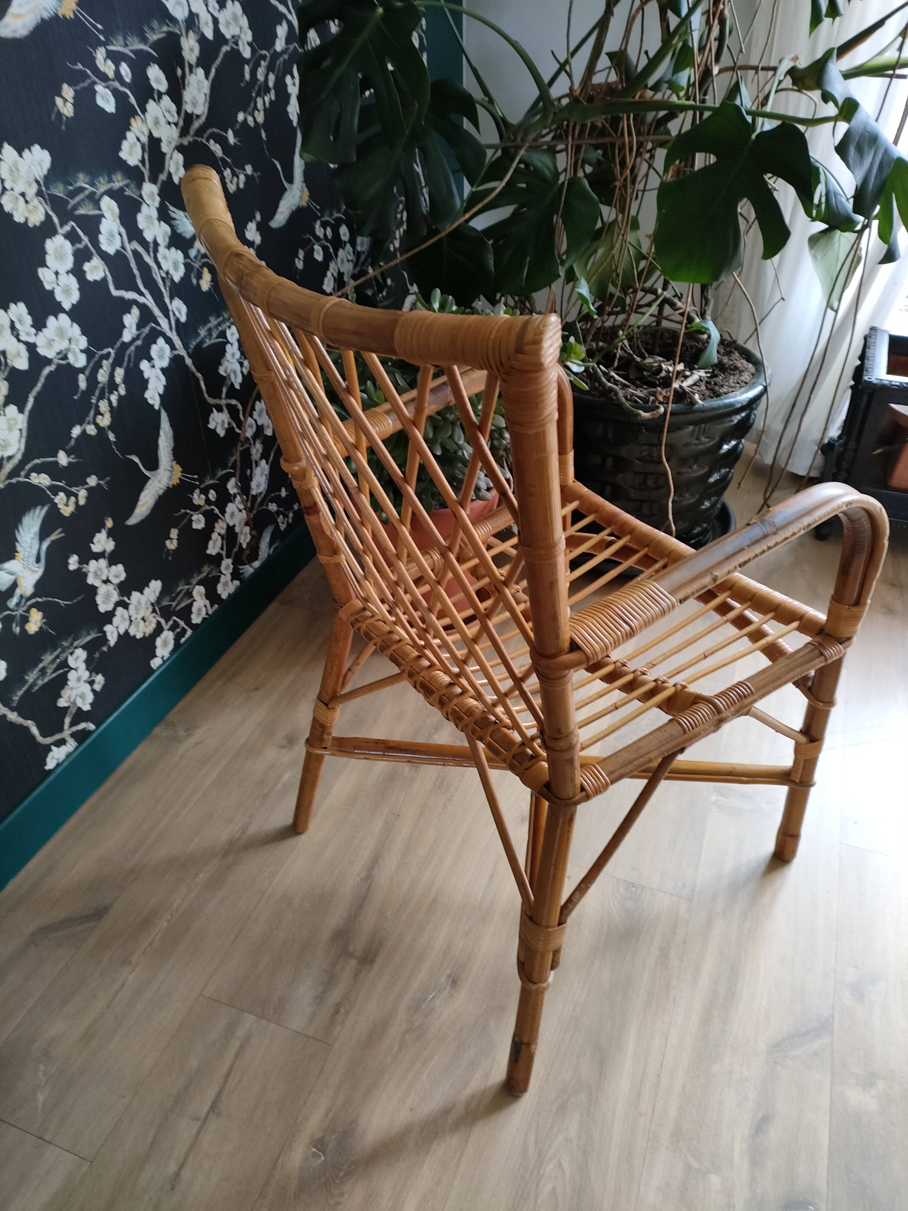 Rattan armchair
