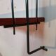 Wall shelf, khaki green and teak