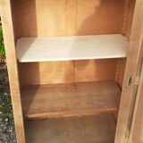 Parisian buffet 2 sliding doors raw wood oak