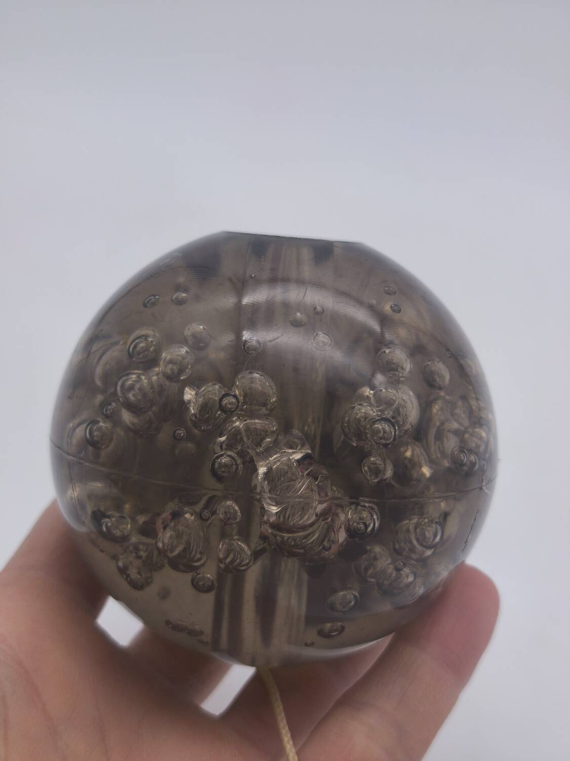 Bubble plexiglass cup-and-ball – Vintage 1970s design