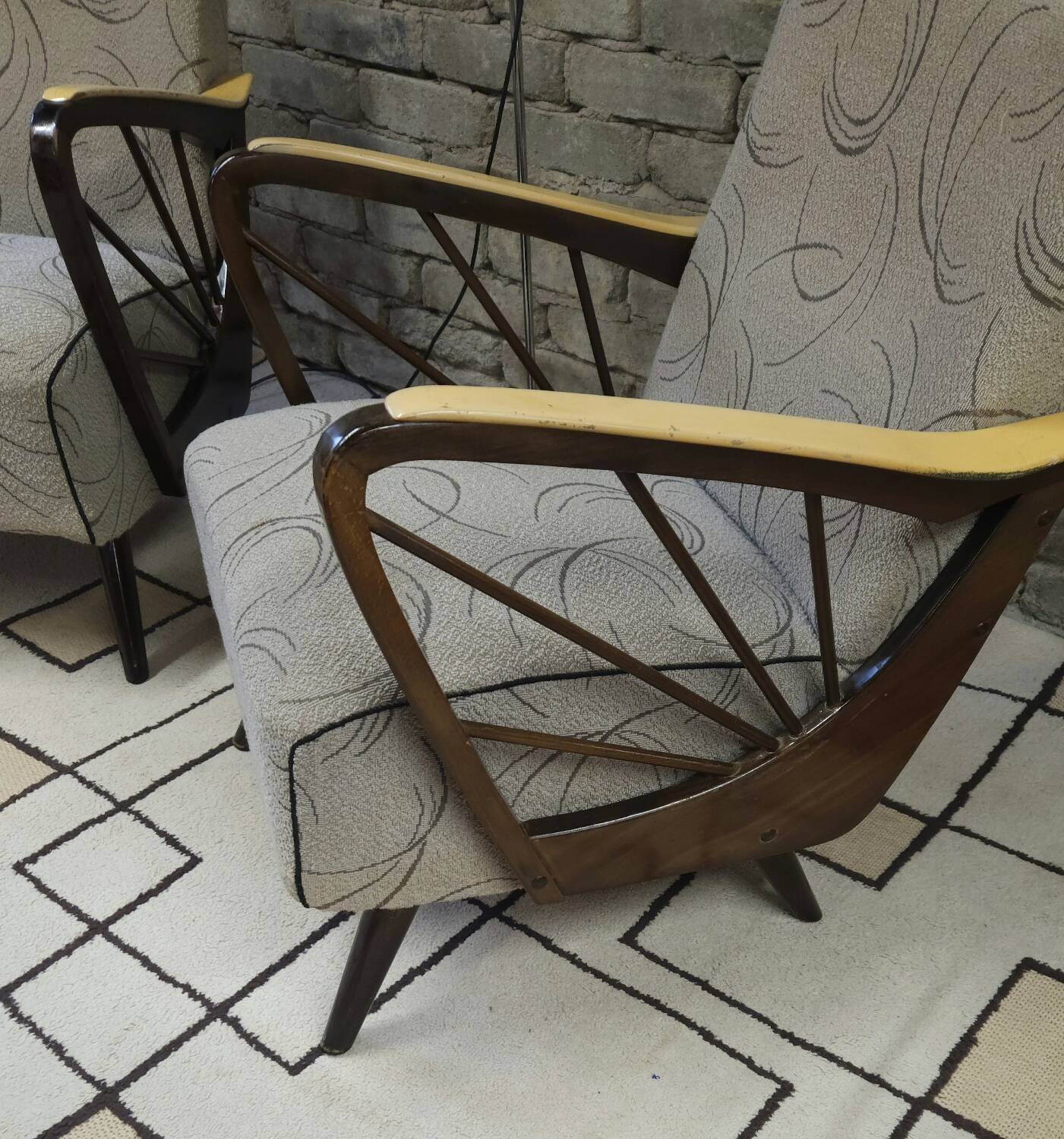 Paire de fauteuils année 50 vintage 