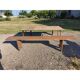 Industrial or communal table with benches