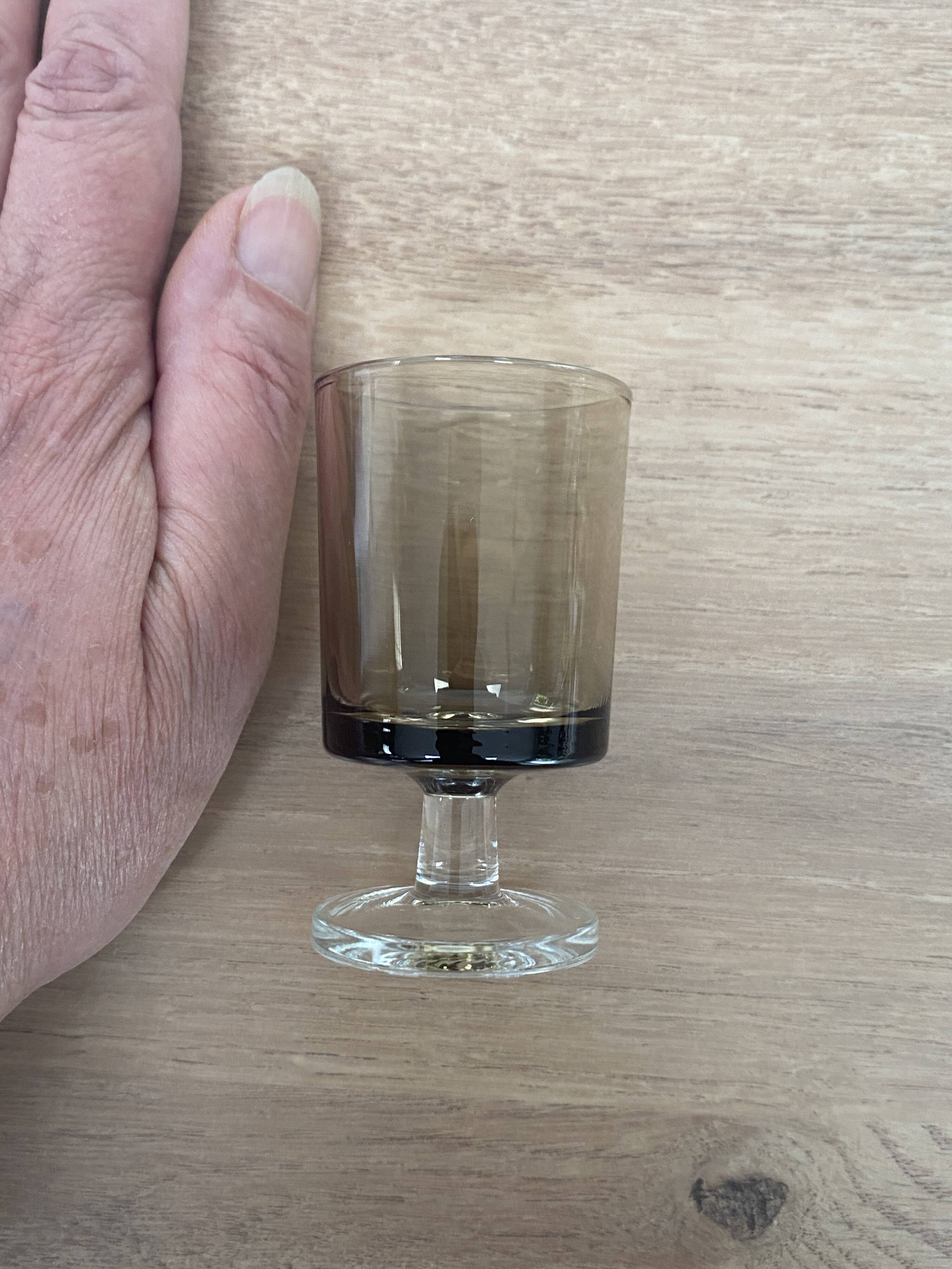 Set of 5 Luminarc Sweden smoked liqueur glasses