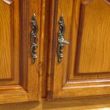 Oak sideboard with swivel screen tray