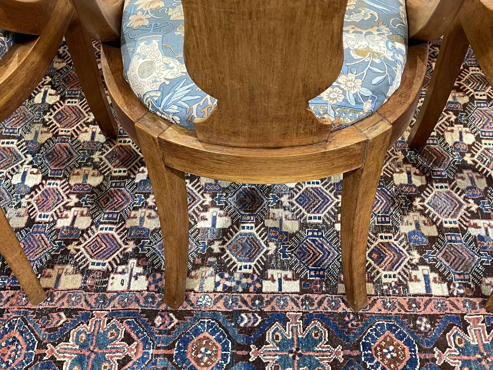 Set of 6 gondola chairs in blond mahogany - 20th century