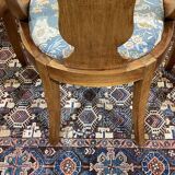 Set of 6 gondola chairs in blond mahogany - 20th century