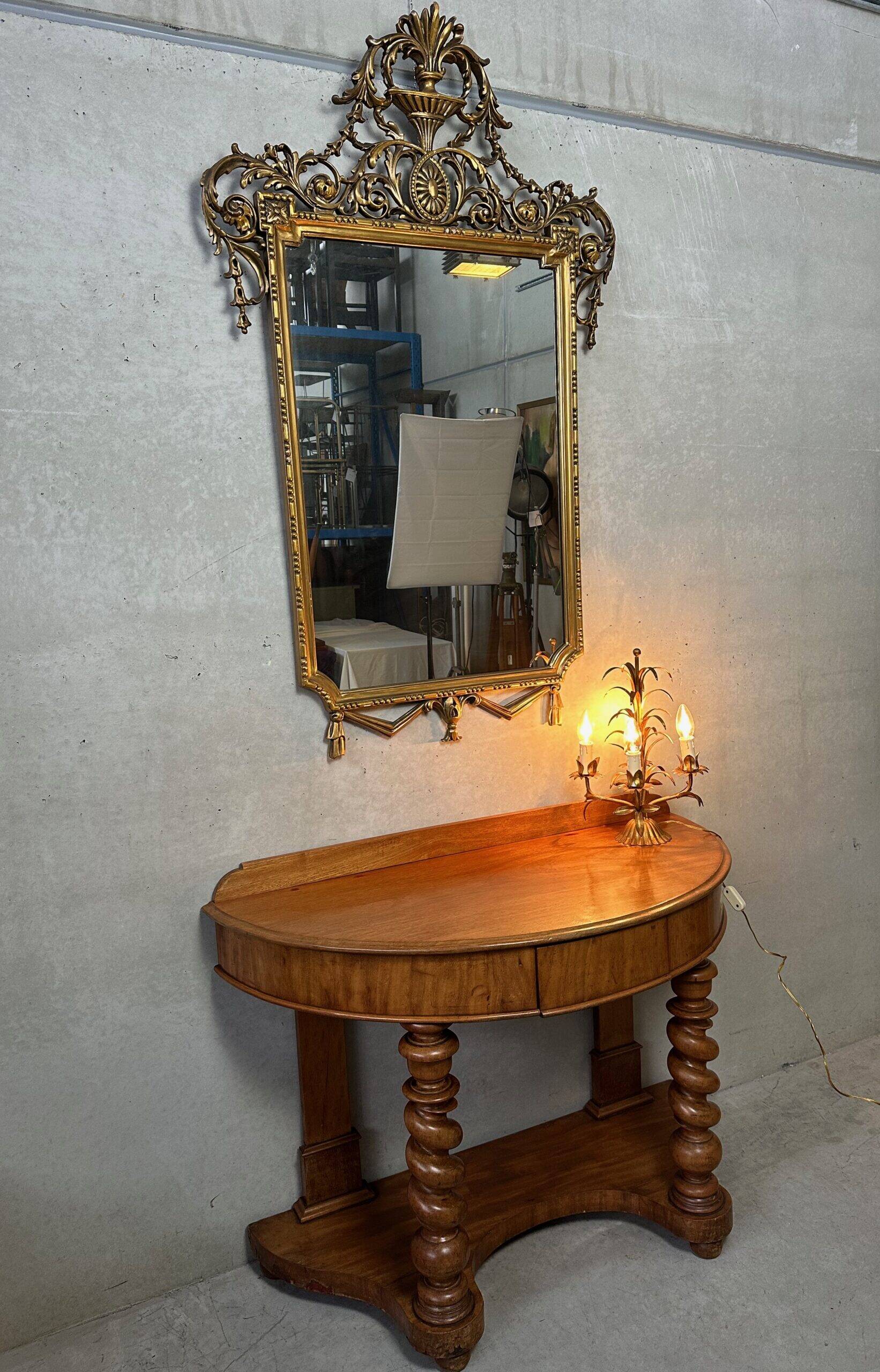 Vintage palm table lamp – Hollywood Regency