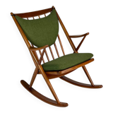 Danish teak rocking chair by Frank Reenskaug for Bramin 60s midcentury