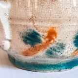 Antique dragonfly slip pitcher