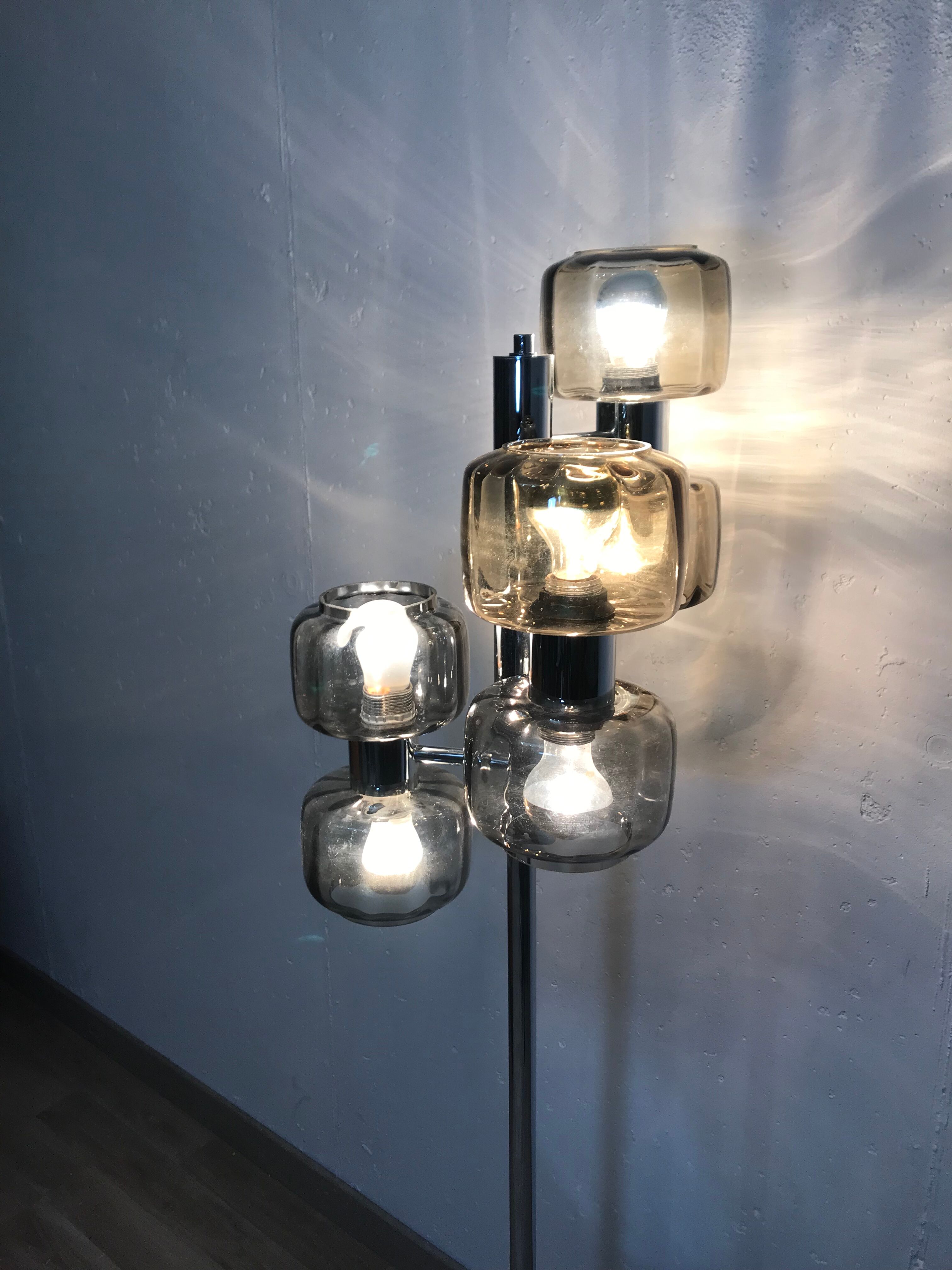 Floor lamp 6 lights 70s