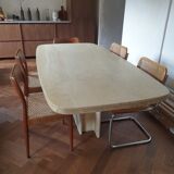 Vintage travertine dining table Roche bobois