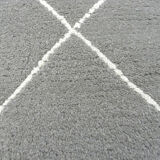 Moroccan berber carpet grey in hand-woven wool