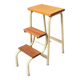 Vintage step stool in wood and steel