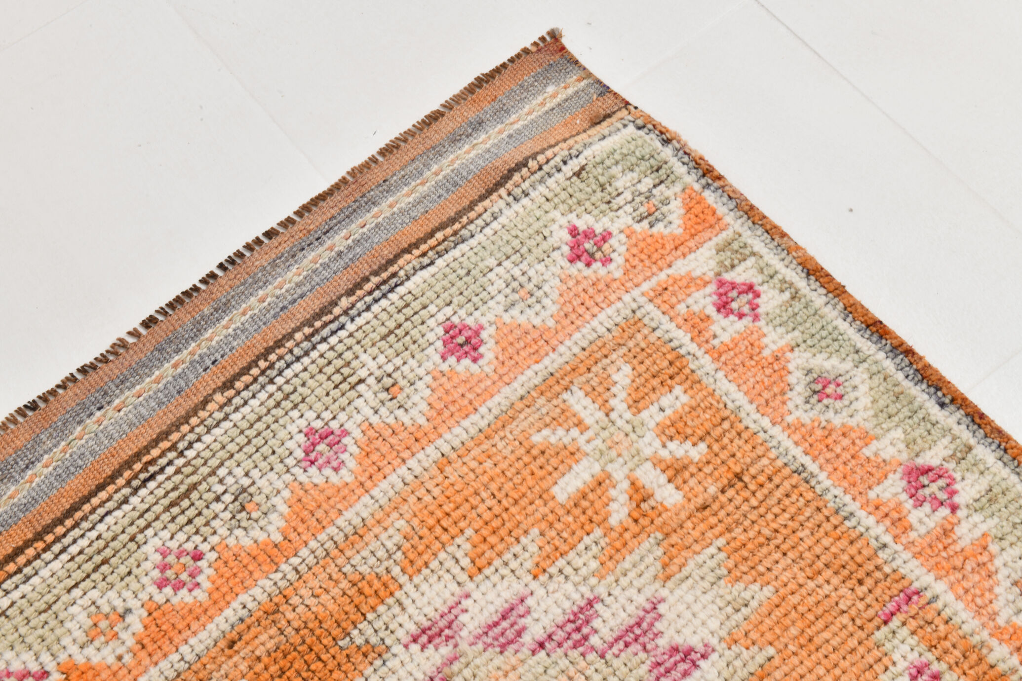 3x13 vintage modern runner rug, 87x391cm